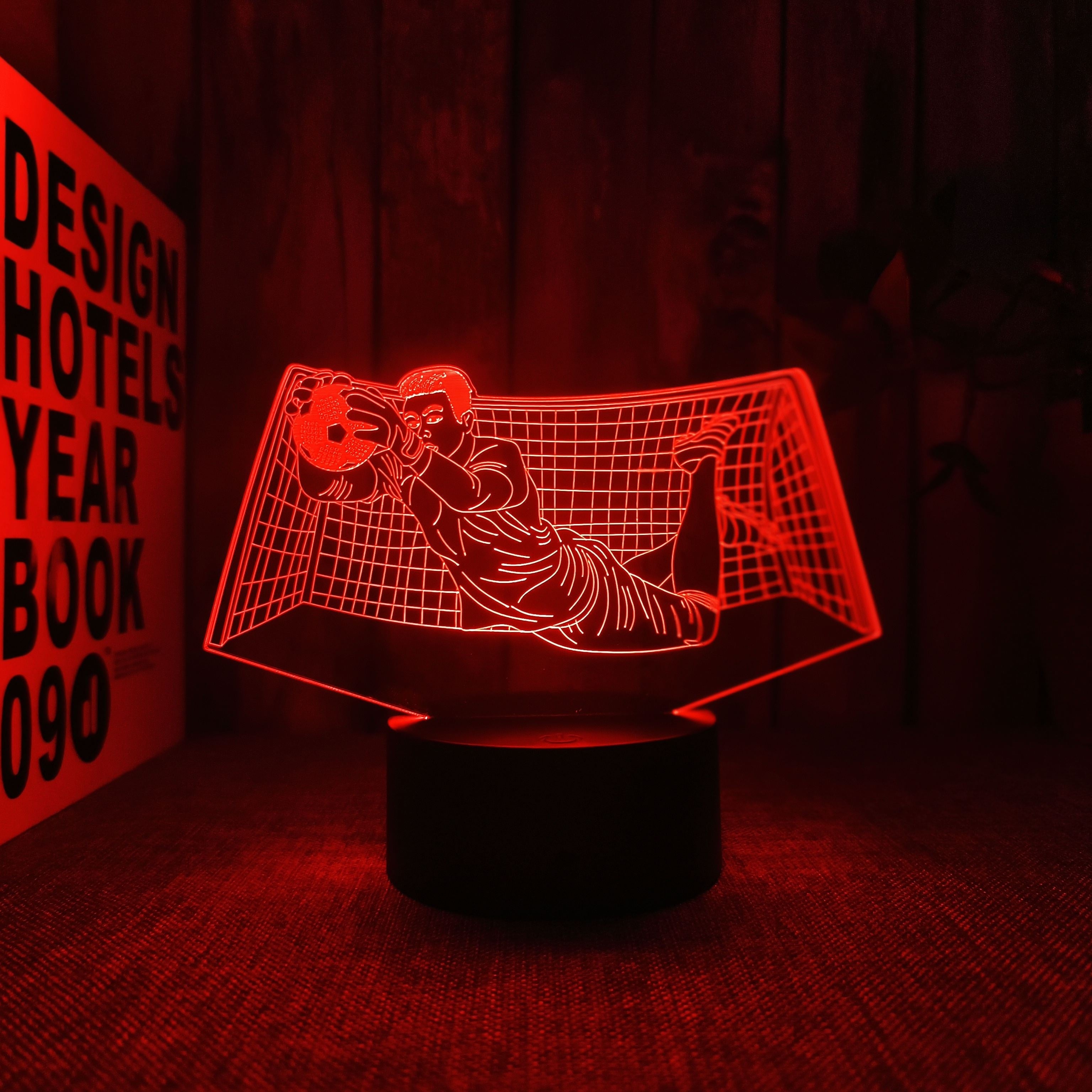 KeeperLight - 3D Football Goalkeeper Night Lamp with Touch Control