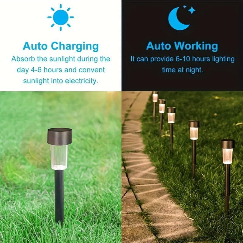 SolarPath - Confezione da 10 Luci Solari da Giardino per Sentiero, Patio e Prato