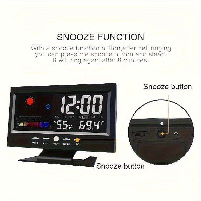 SilentTime - Sveglia Digitale Silenziosa con Visualizzazione di Temperatura e Umidità