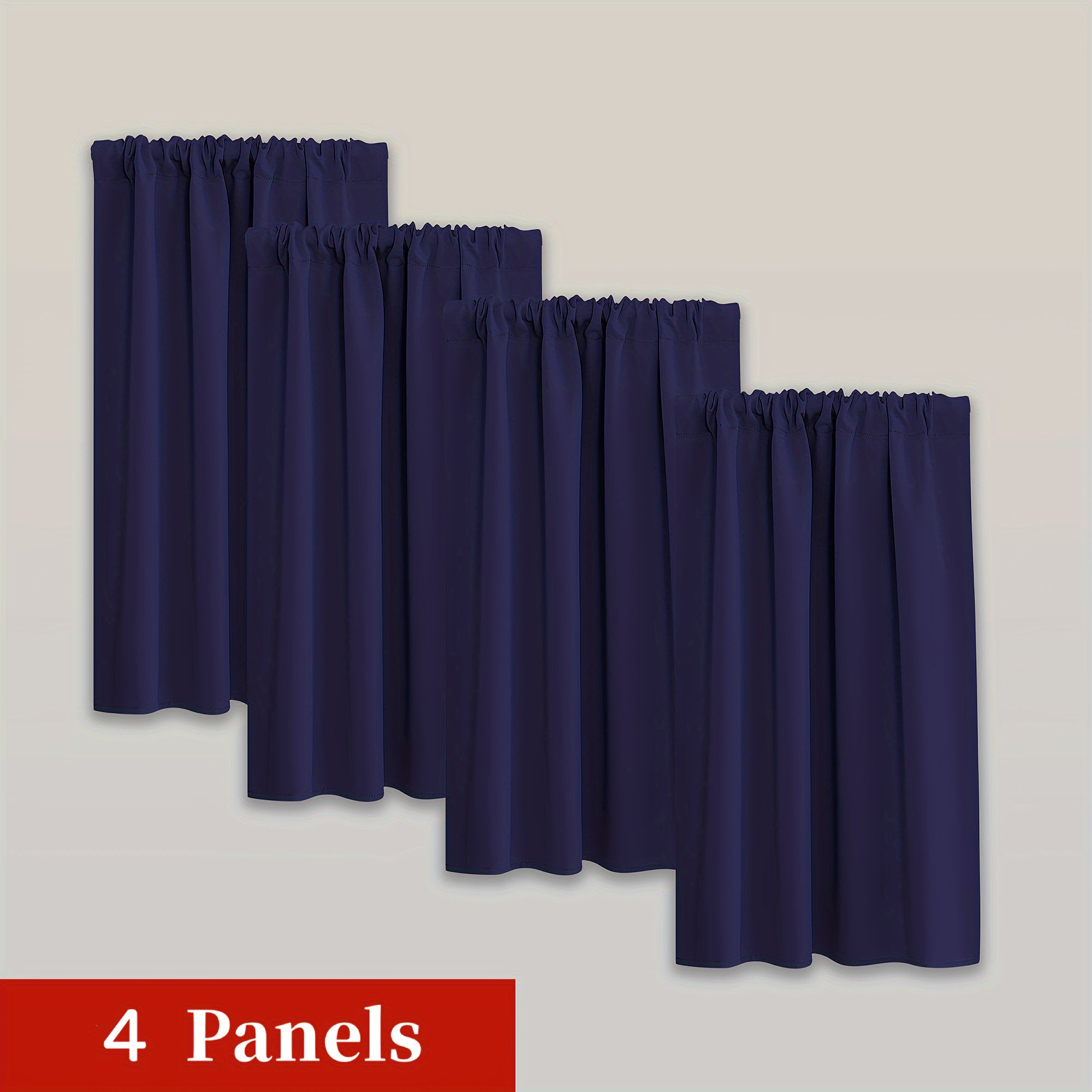 Blackout Curtains - Modern Blackout Curtain Set of 4 Pieces