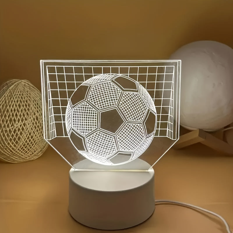 SoccerGlow - Football LED Night Light with Acrylic Base
