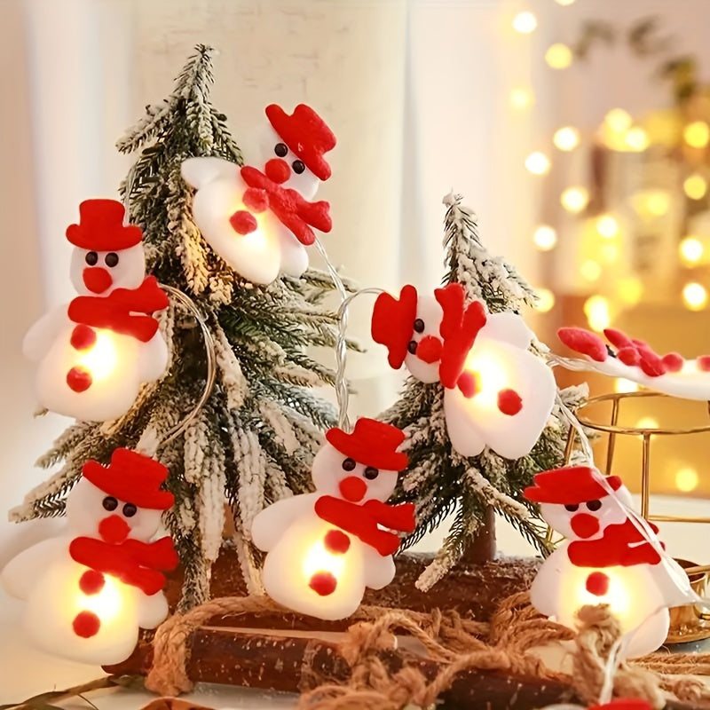 SnowGlow - Ghirlanda luminosa LED Pupazzo di neve in peluche 1,5 metri