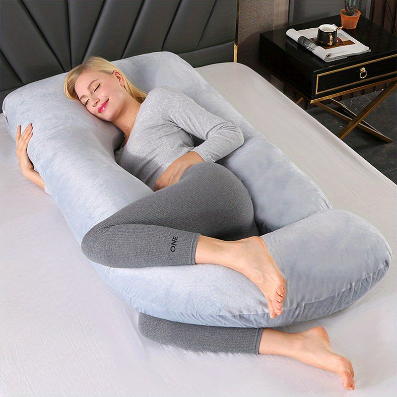 Cool J-shaped Pregnancy Pillow - Perfect Support for Pregnant Mothers, Gift for Christmas, Halloween, and Thanksgiving