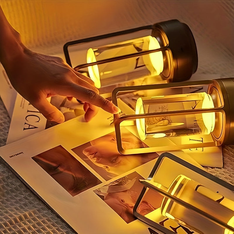 LumiCrystal - Rechargeable LED Crystal Table Lamp with Touch Control Panel