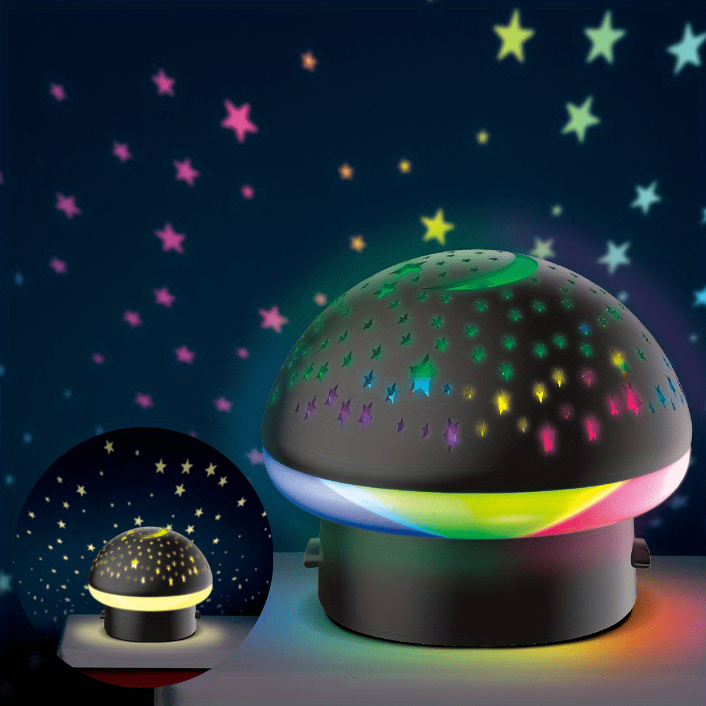 StarryGlow - Night Light with Mushroom Projector