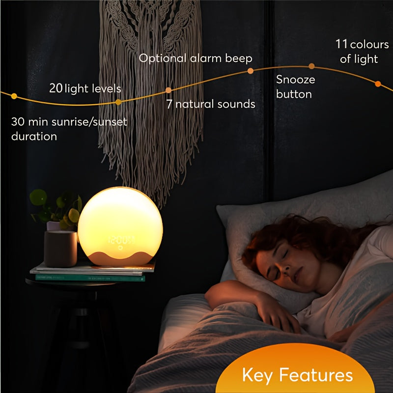 HaloRise - Sunrise Night Light with Touch Control & 12 Color Nightlight