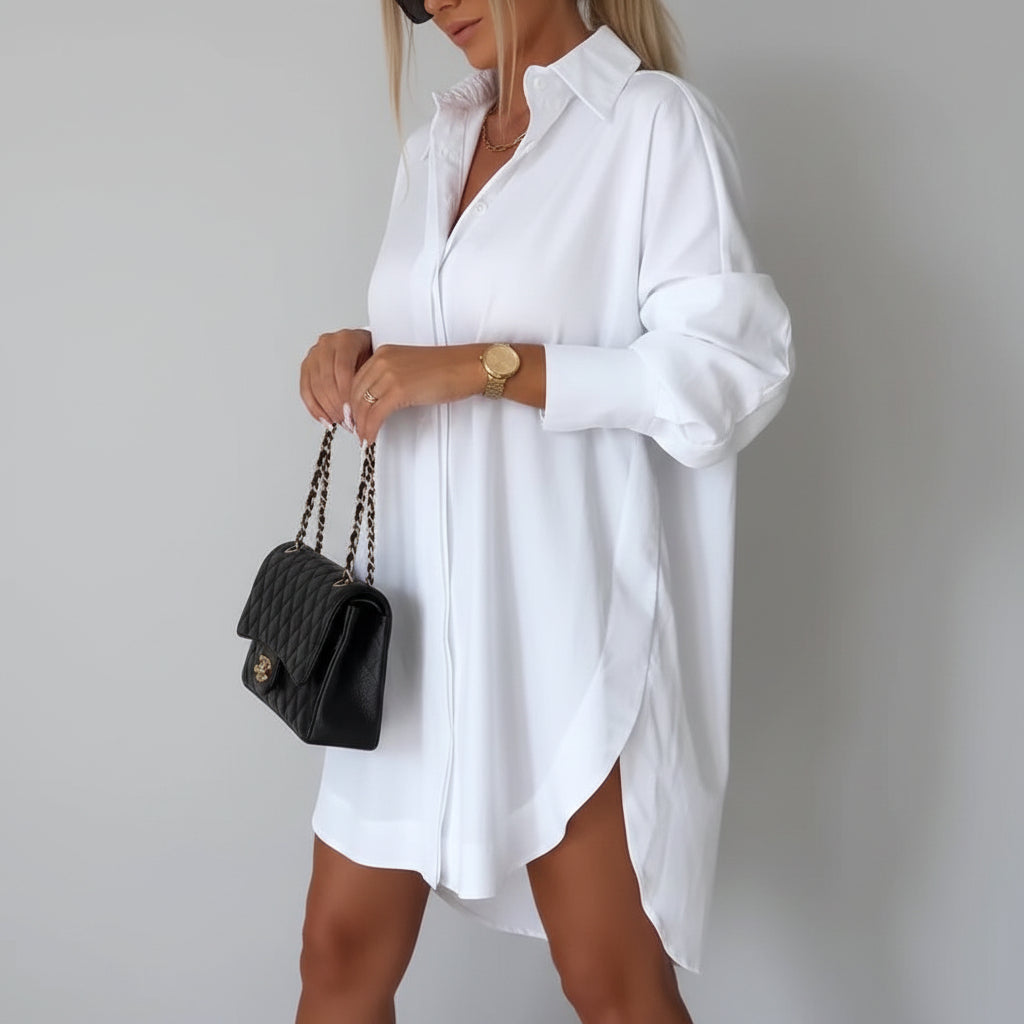 Long Polo Blouse Women Breathable Stylish Every Day