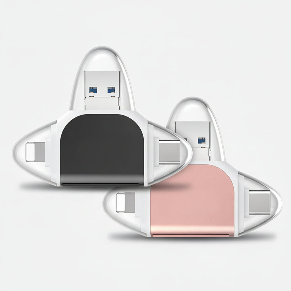 USB 4-In-1 Data Transfer Adapter Fast Sync Charging