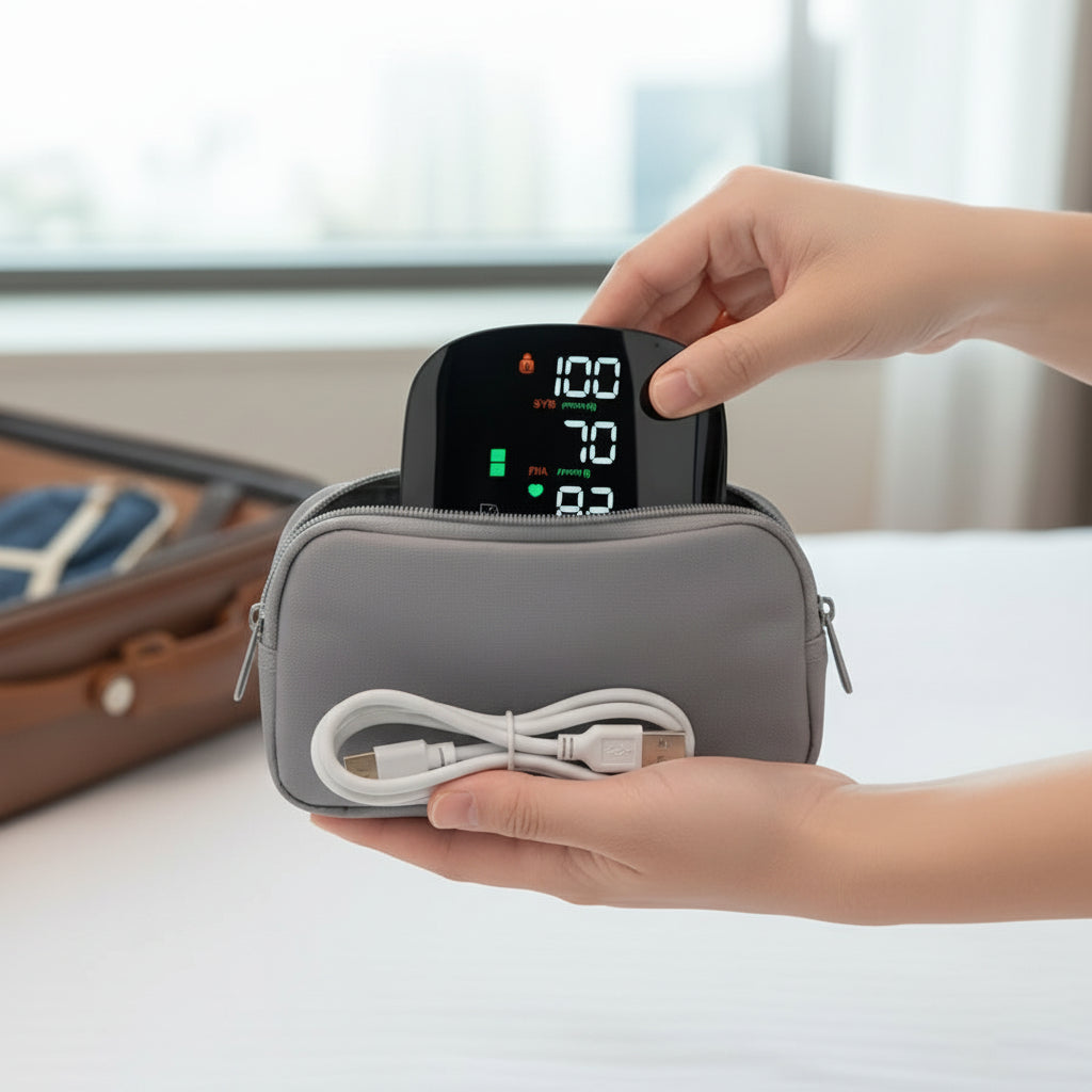 Misuratore Pressione Sanguigna Polso Digitale Display Batteria Ricaricabile