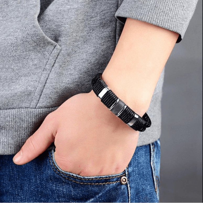 Bracciale Uomo Intrecciato Chiusura Magnetica - Image 13
