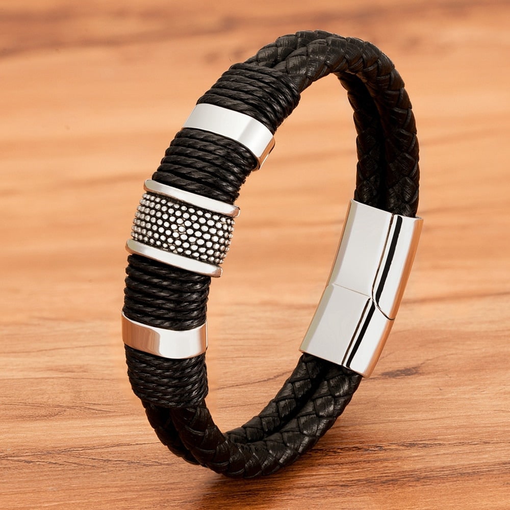 Bracciale Uomo Intrecciato Chiusura Magnetica - Image 5