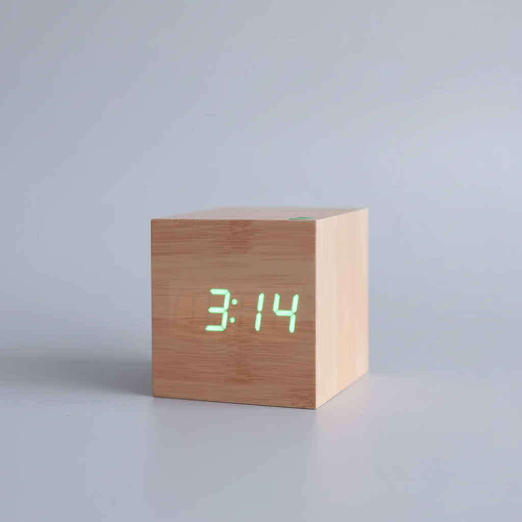 Digital Clock Wood LED Minimalist Desk Clock