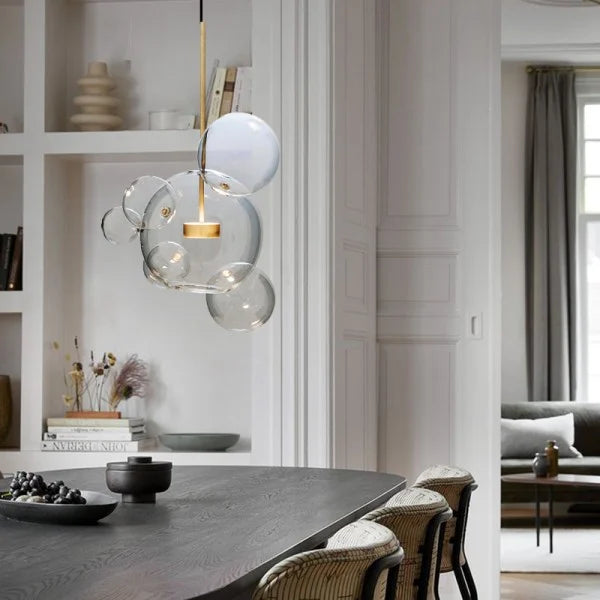 SphereGlow - Modern Glass Pendant Lamp for Living Room and Dining Room