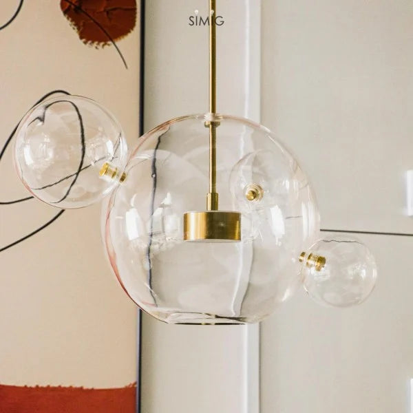 SphereGlow - Modern Glass Pendant Lamp for Living Room and Dining Room