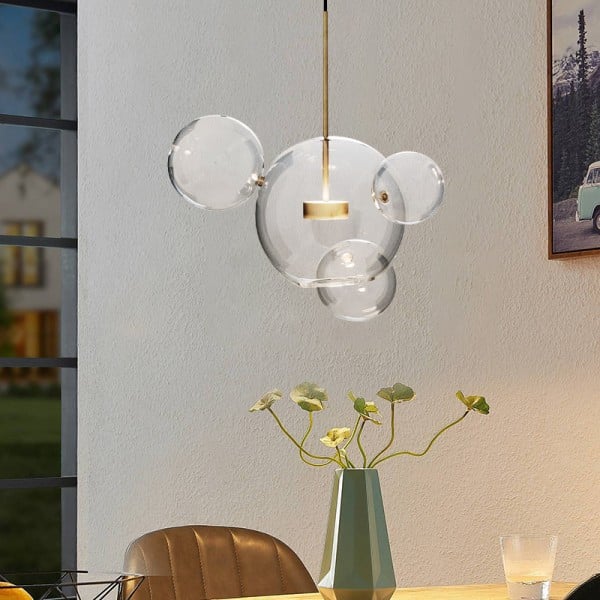 SphereGlow - Modern Glass Pendant Lamp for Living Room and Dining Room
