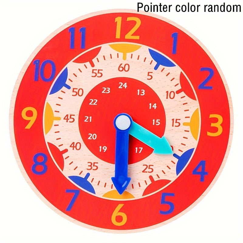 Orologio Educativo in Legno - Orologio Giocattolo per Bambini per Imparare l'Ora, Perfetto per Regali di Natale e Halloween