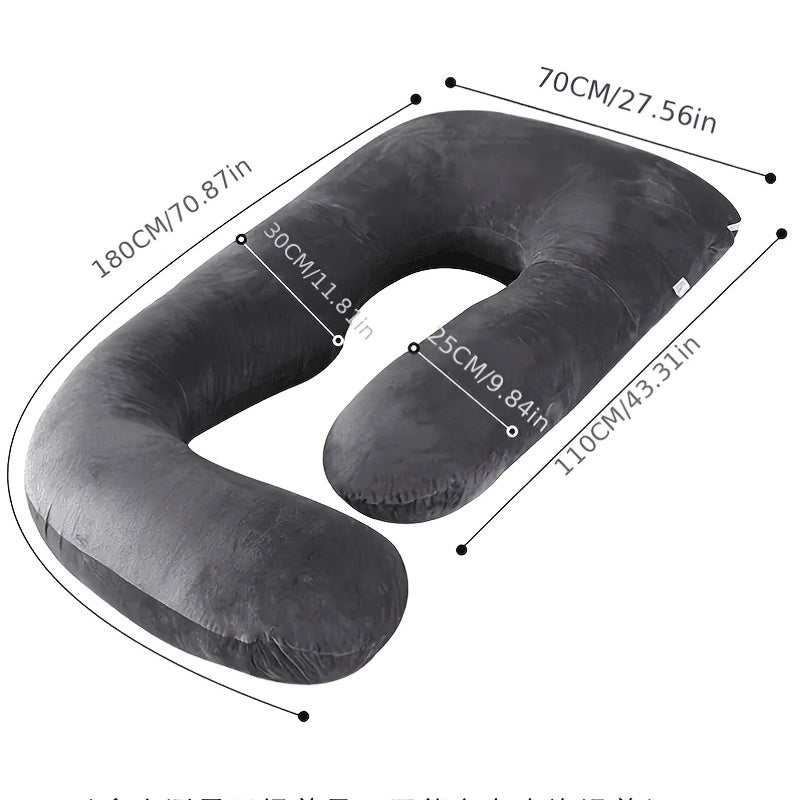 Cool J-shaped Pregnancy Pillow - Perfect Support for Pregnant Mothers, Gift for Christmas, Halloween, and Thanksgiving