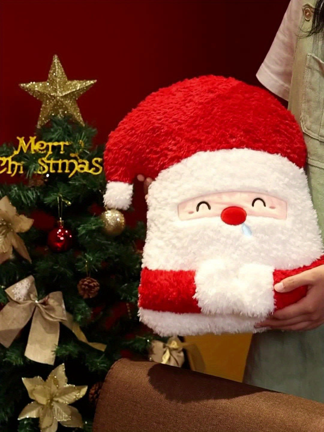 MerryCushion - Santa Claus & Reindeer Decorative Pillow