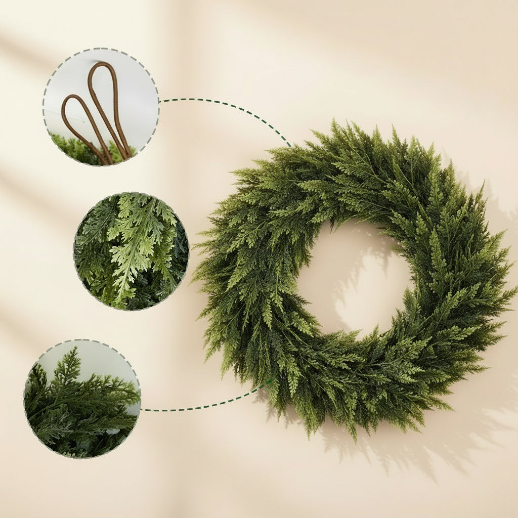 Christmas Decoration Green Garland Artificial Evergreen Hanging Decor