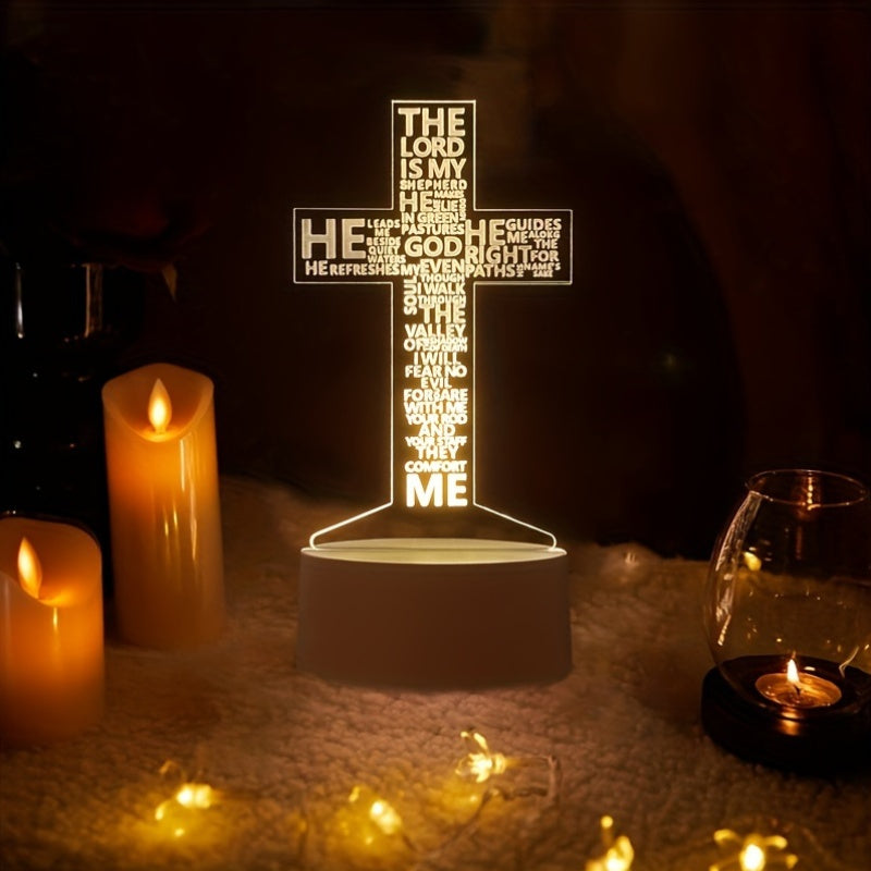 CrossLight - 3D LED Night Light Acrylic USB-Powered