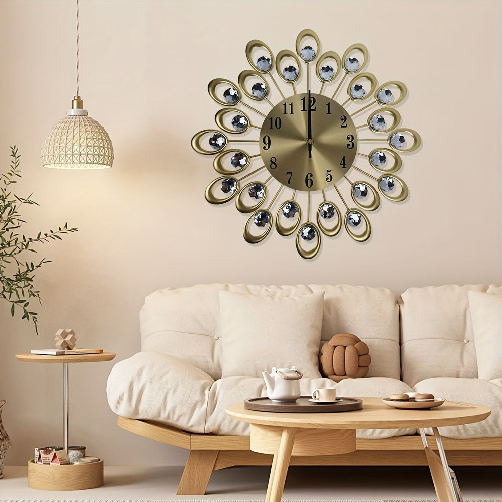 Reloj de pared metálico moderno y silencioso