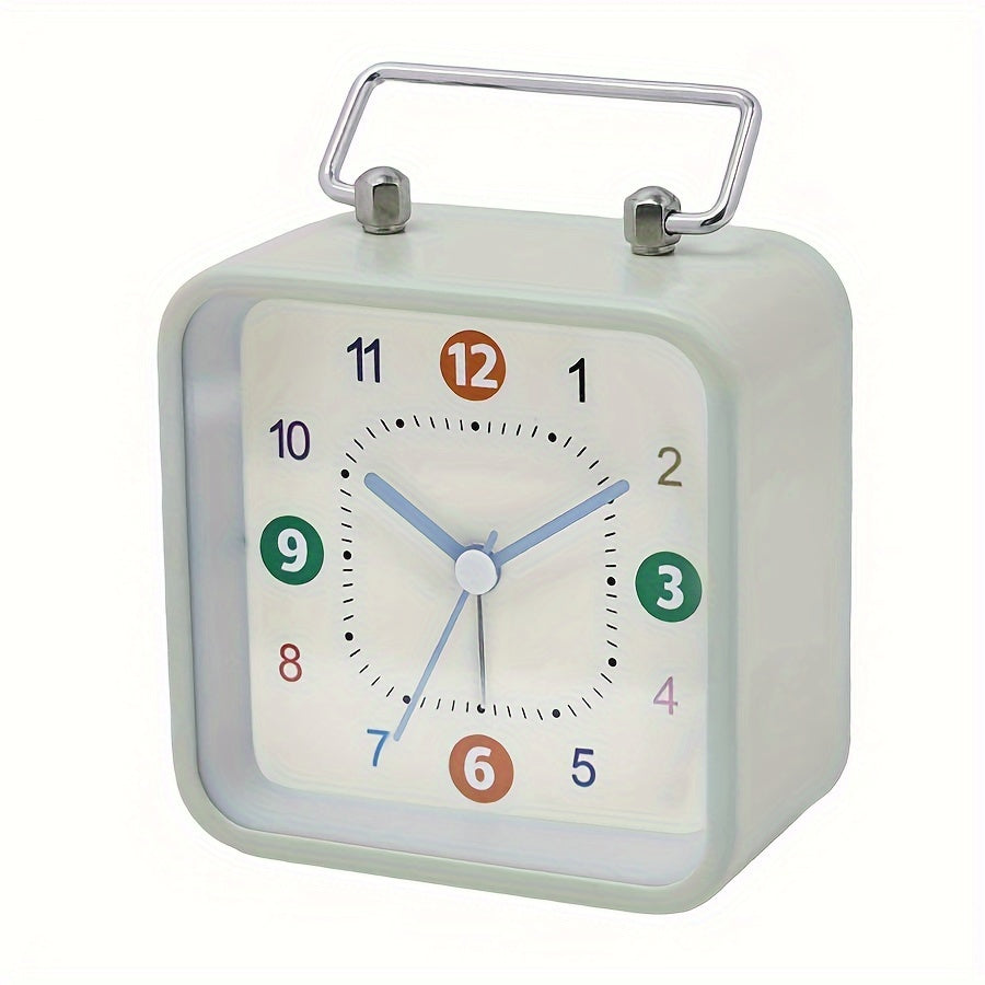 TimeCube - Square Metal Alarm Clock with Night Light and Snooze