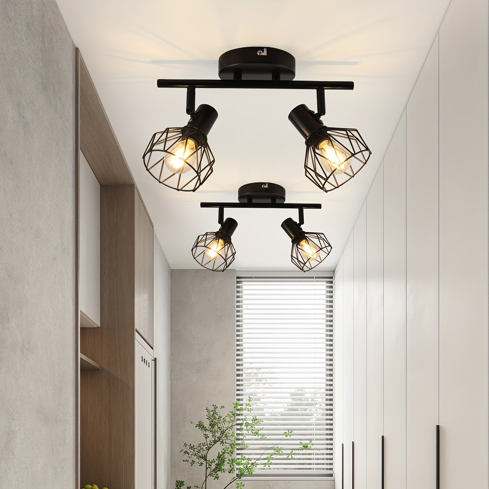 SpotFlex - Swiveling LED Ceiling Spot with 2 E14 Bulbs Black