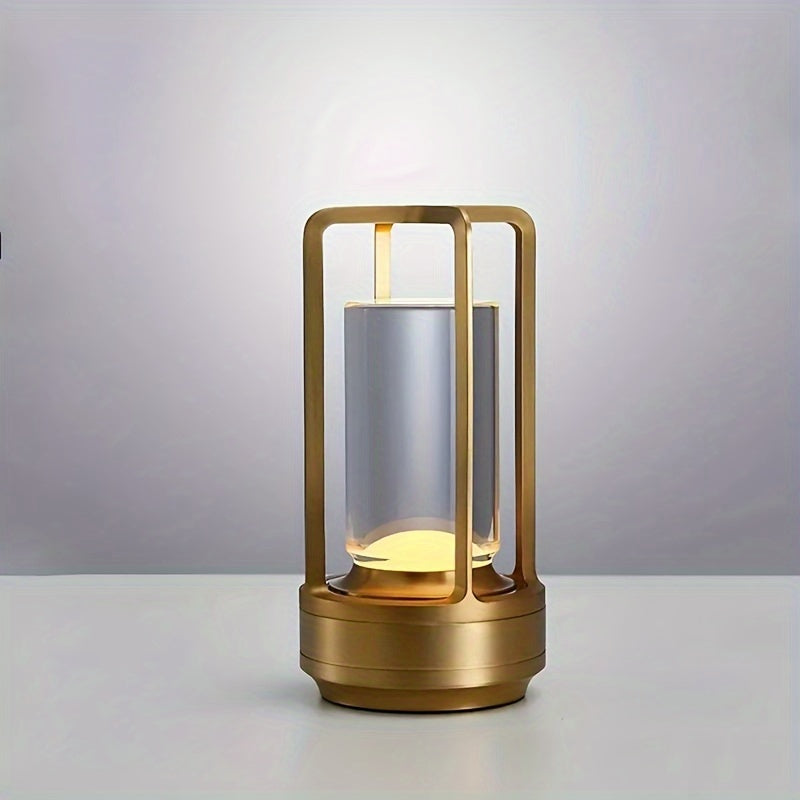 LumiCrystal - Rechargeable LED Crystal Table Lamp with Touch Control Panel