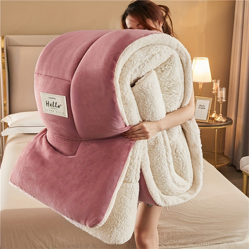 Edredón cálido de tres capas - Colcha gruesa para otoño e invierno, ideal para dormitorio o habitación de estudiante
