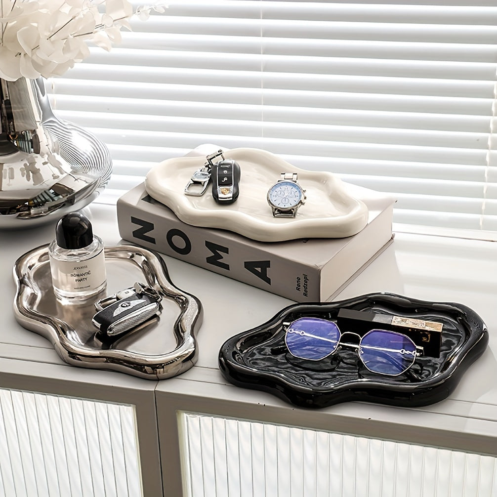 CloudDish - Large Cloud-Shaped Ceramic Jewelry Dish | For Necklaces, Earrings & Glasses