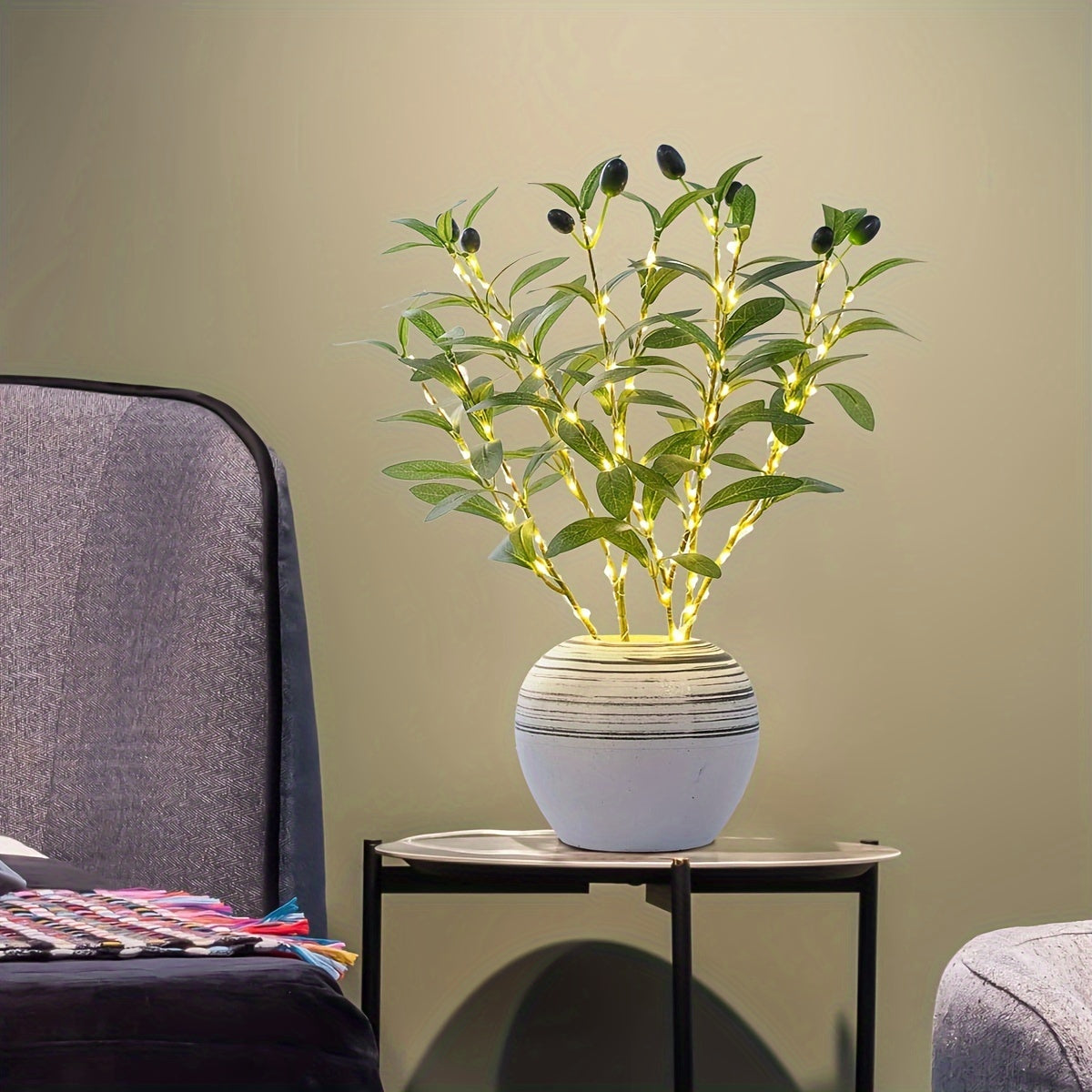 LumiTak - Olive Branch LED Table Lamp Decorative