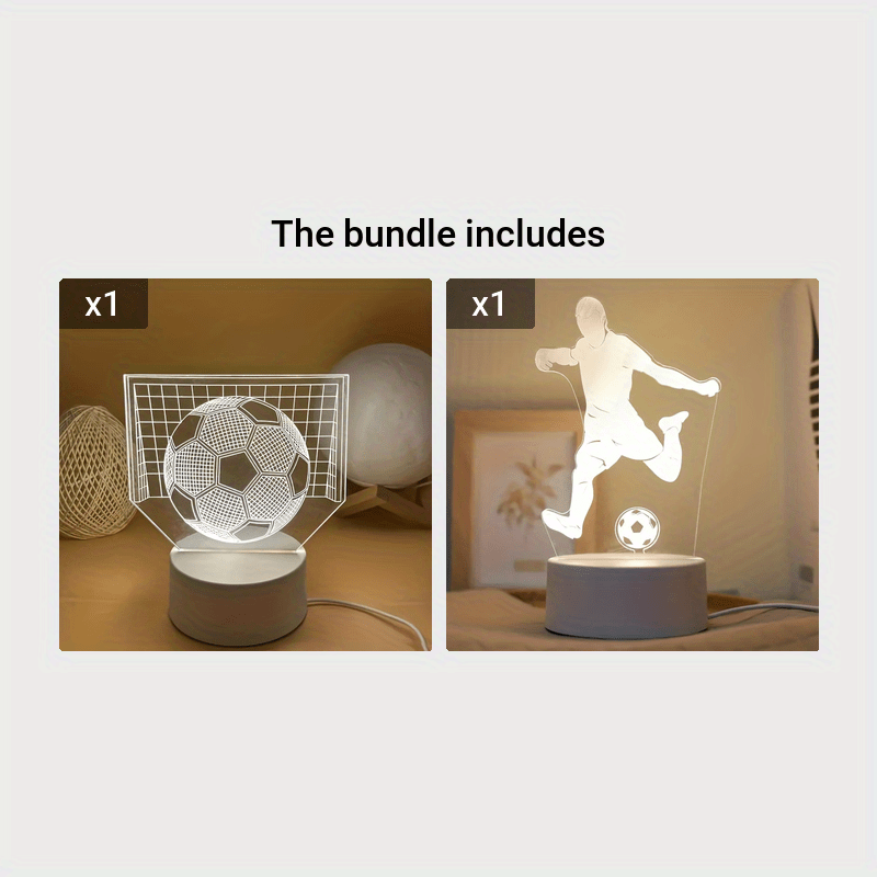 SoccerGlow - Football LED Night Light with Acrylic Base
