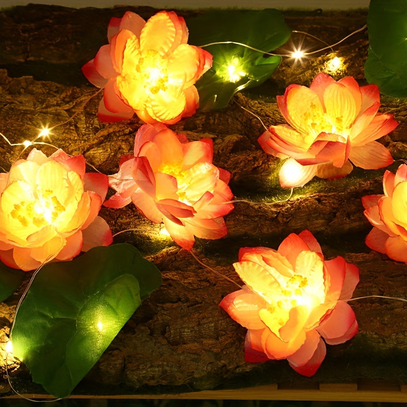 SolarLily - Lâmpada de Lótus Artificial a Energia Solar para Decoração de Lagoa de Jardim