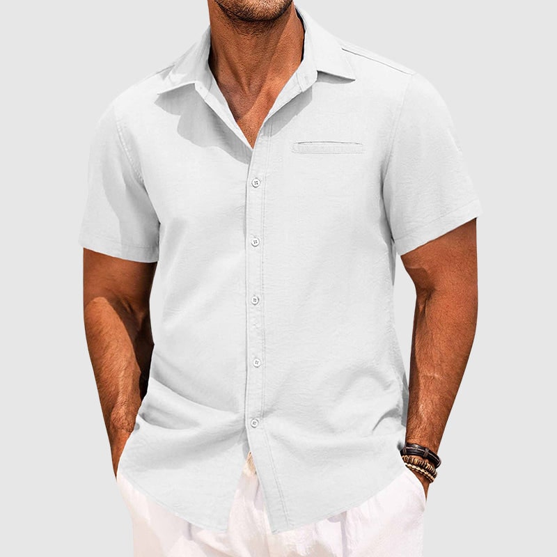 Camicia Estiva Camicia A Maniche Corte Casual Fit - Image 3