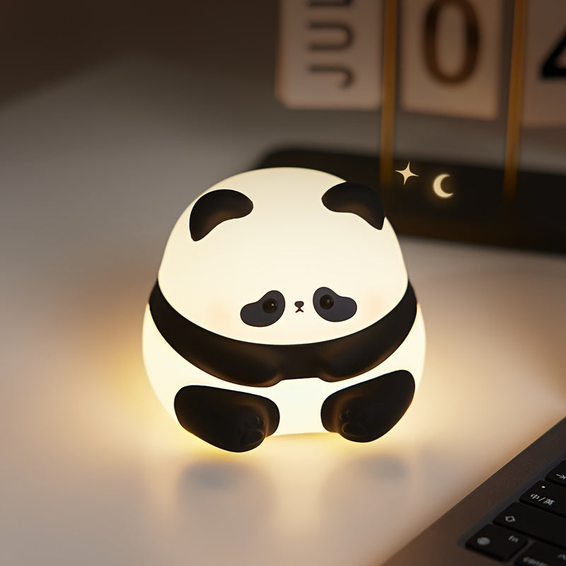PandaGlow - Cute Large Panda LED Night Light with Touch Control and Rechargeable Battery