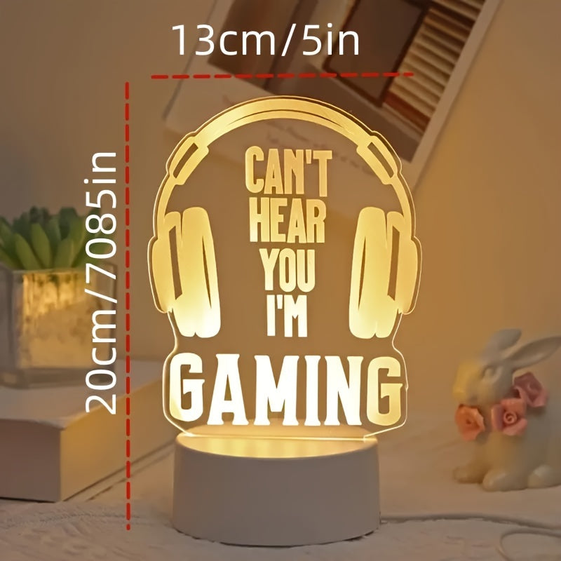 GameLamp - Mini candeeiro de mesa LED com carregamento USB para sala de jogos