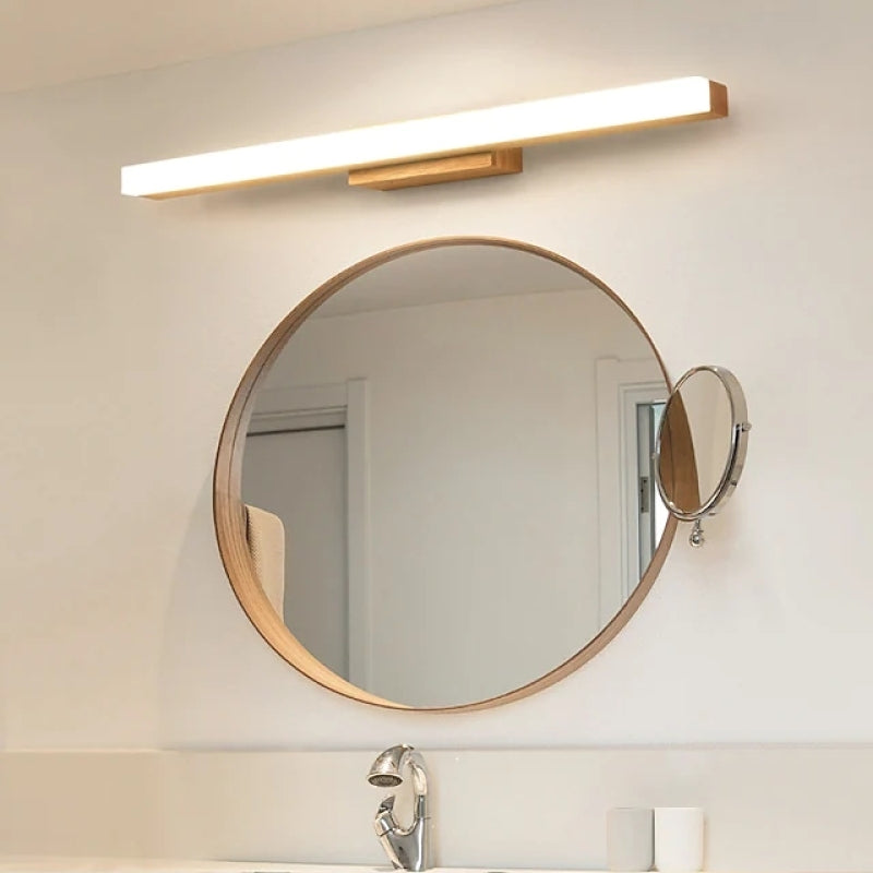 Lampada da parete LED lineare moderna Leigh - Bagno/Soggiorno - Legno