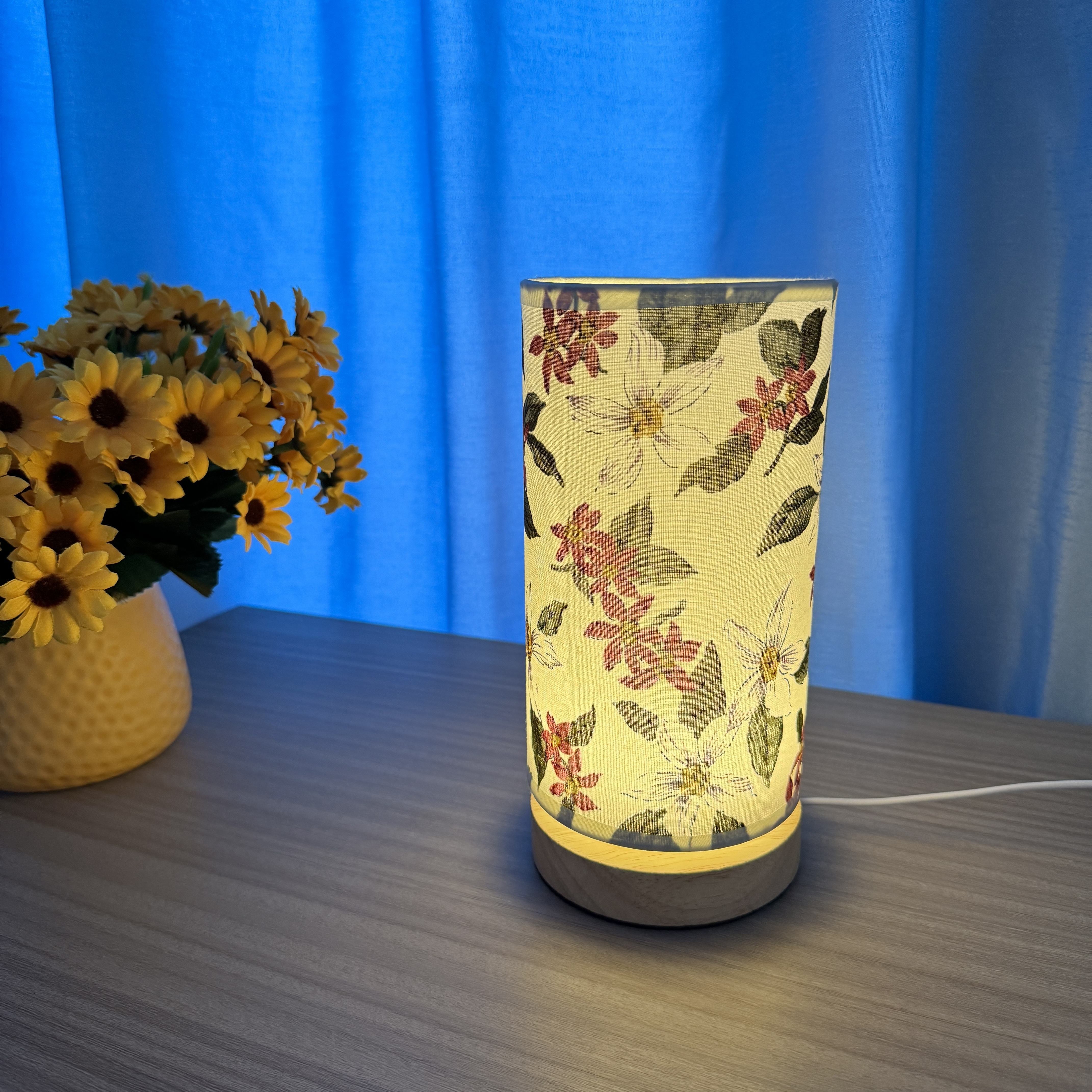 HoutLicht - Lampada da tavolo creativa in legno con LED