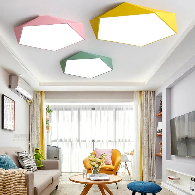 LichtHexa - Lampada da soffitto esagonale pastello