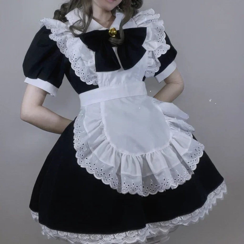 Costume Di Halloween Abito Cameriera Grembiule Volant - Image 1