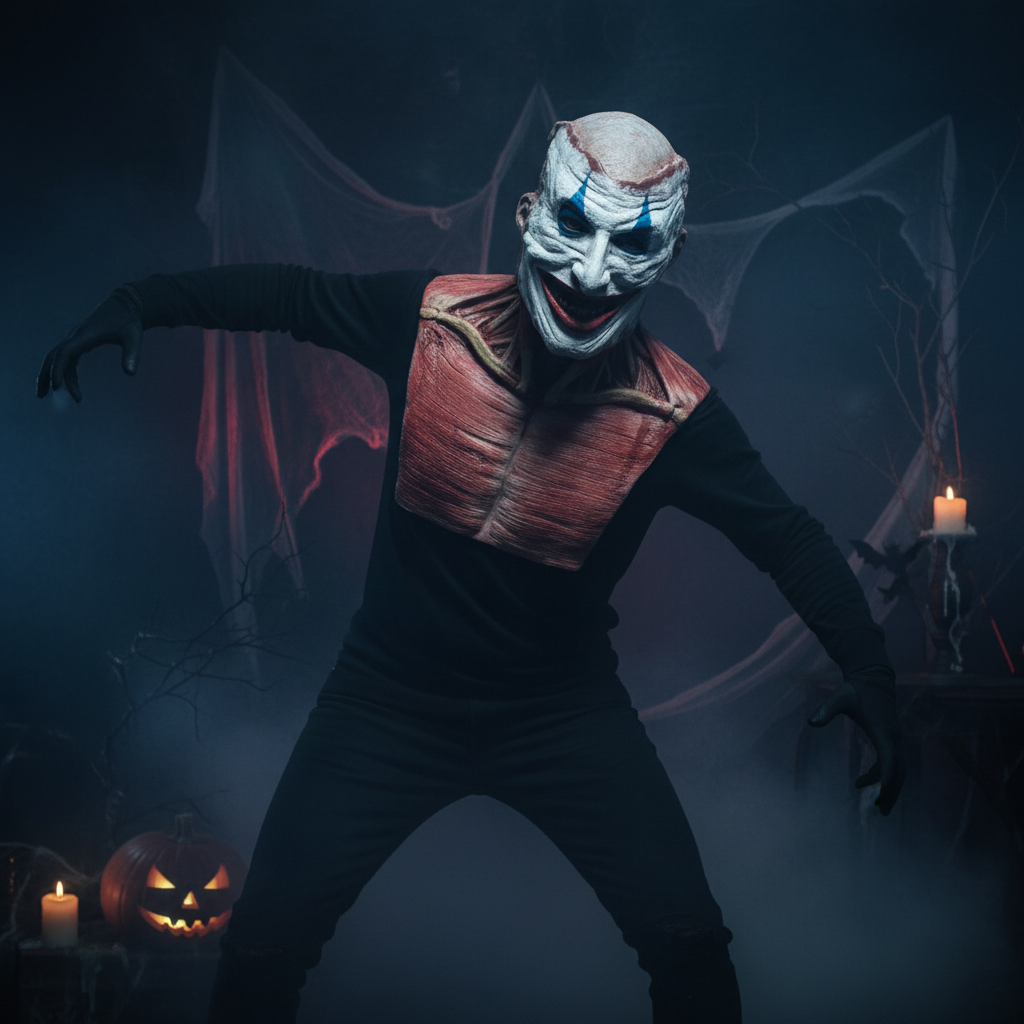 Costume Di Halloween Maschera Horror Design Realistico - Image 1