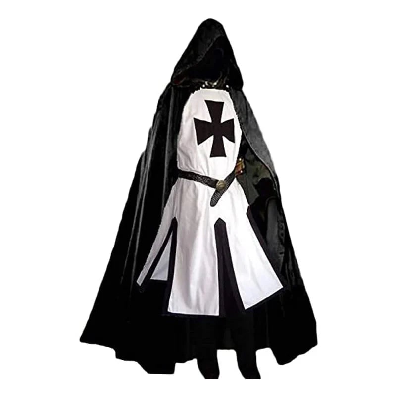 Costume Halloween Cavaliere Mantello Festa Medievale - Image 16