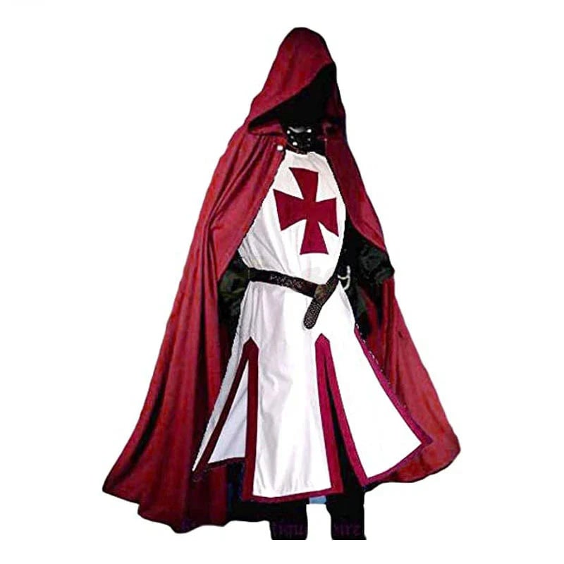 Costume Halloween Cavaliere Mantello Festa Medievale - Image 4