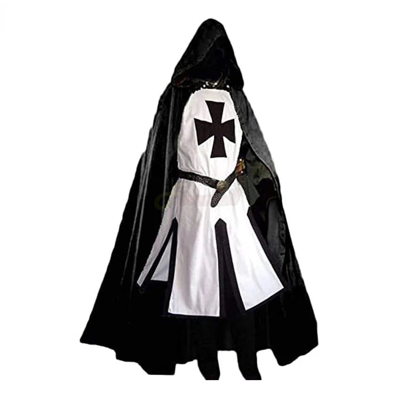 Costume Halloween Cavaliere Mantello Festa Medievale - Image 5