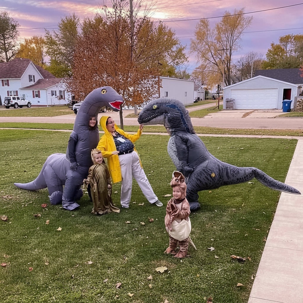 Costume Halloween Gonfiabile Dinosauro Taglia Unica - Image 5