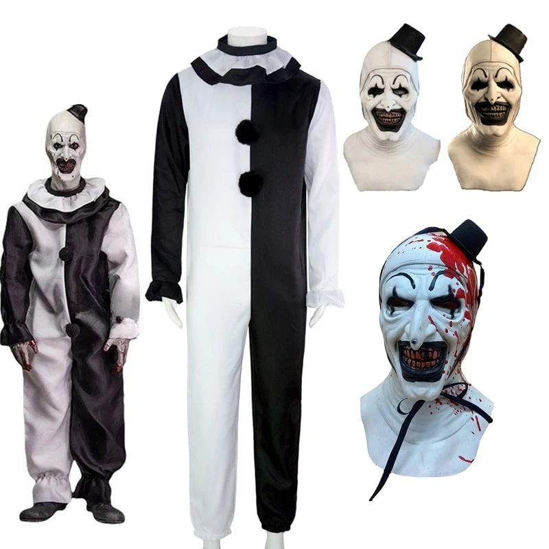 Costume Halloween Pagliaccio Horror Maschera Adulto - Image 2
