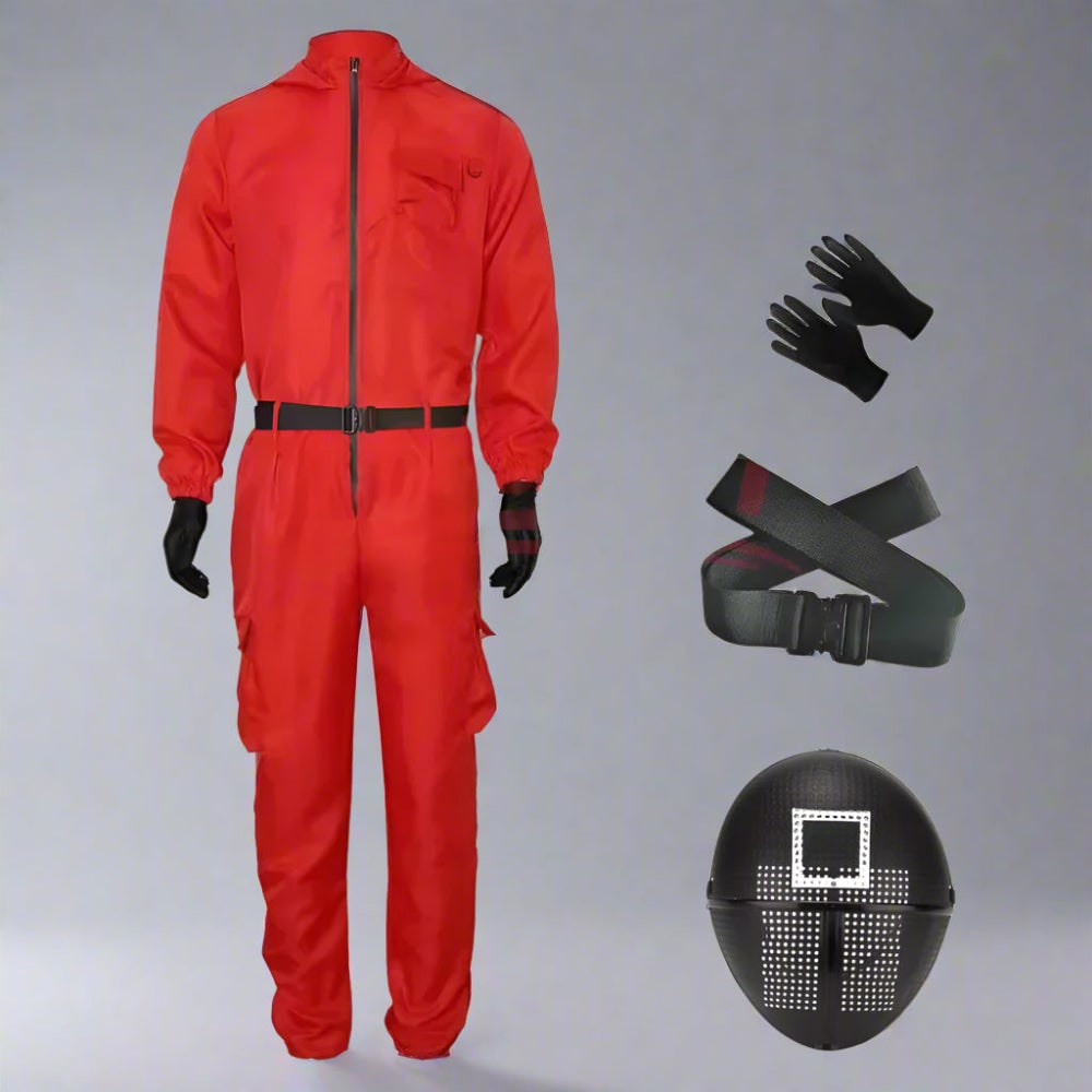 Costume Halloween Tuta Guardia Maschera Festa Cosplay - Image 1