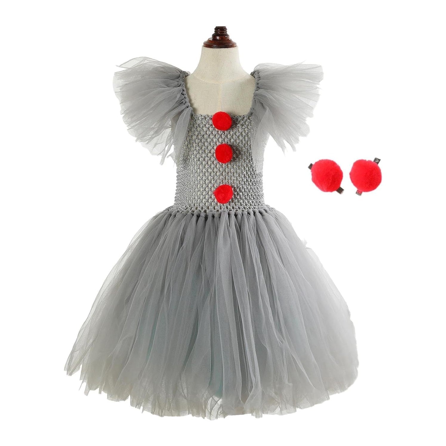 Costumi Halloween Bambina Pagliaccio Tutu Festa - Image 3