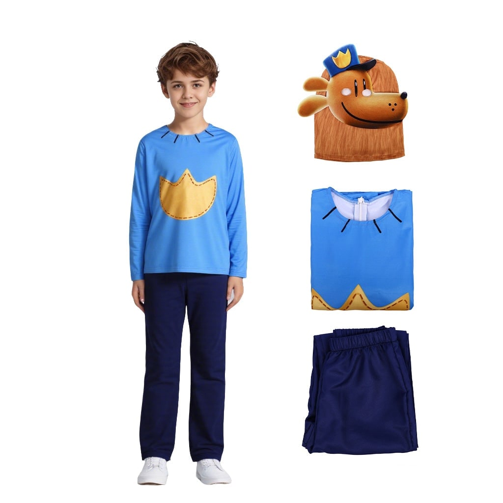 Costumi Halloween Cane Poliziotto Bambino Set Cosplay - Image 2