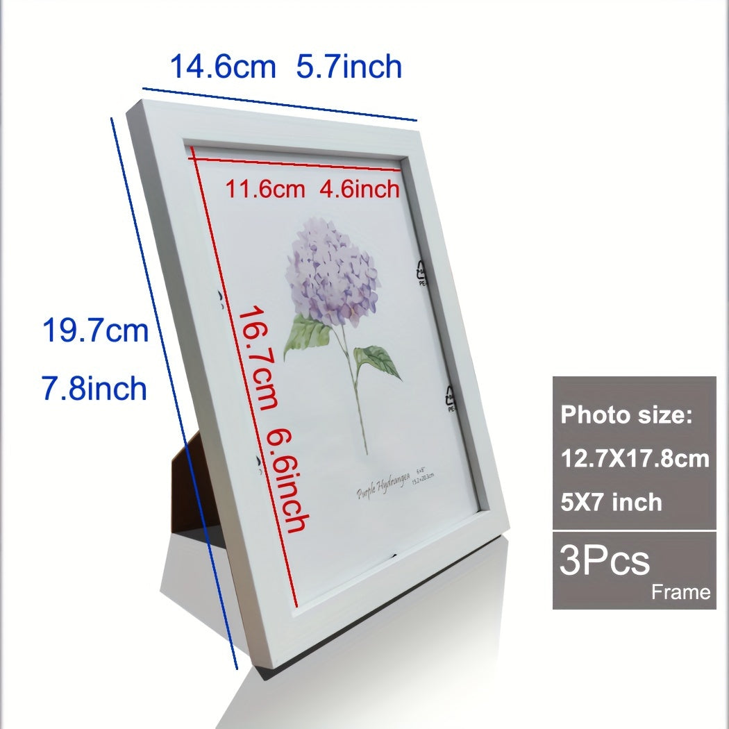 3-piece Wooden Photo Frames - Classic Photo Frame for Wall and Table Decoration, Perfect for Parties and Gifts